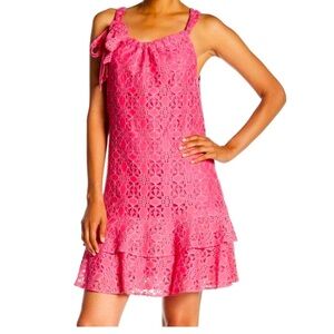 Trina Turk Jaunty Scoop Neck Tiered Dress.  Size XL